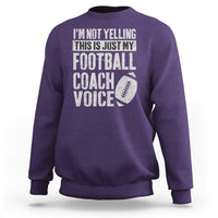 Football Coach Sweatshirt Cool Distressed Vintage Funny Not Yelling - Wonder Print Shop