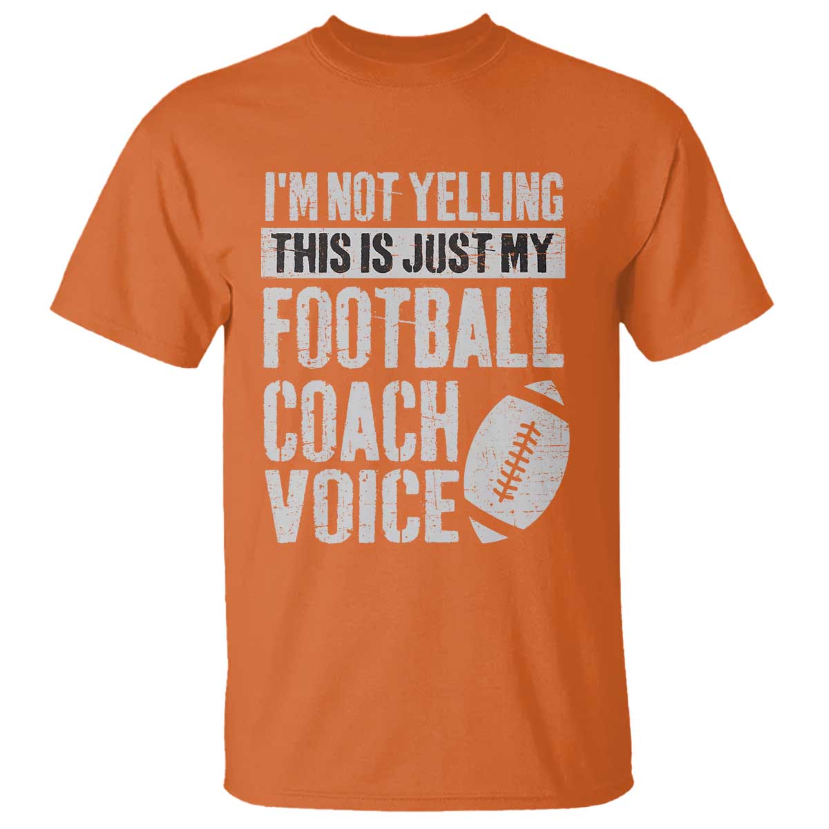 Football Coach T Shirt Cool Distressed Vintage Funny Not Yelling - Wonder Print Shop