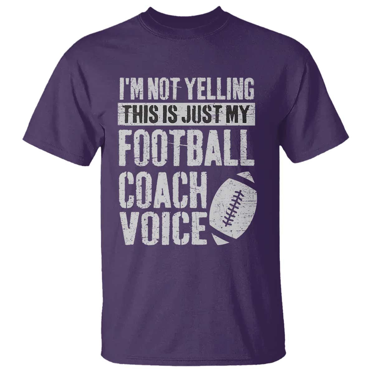 Football Coach T Shirt Cool Distressed Vintage Funny Not Yelling - Wonder Print Shop