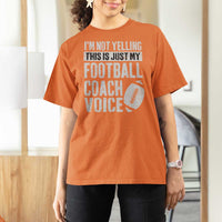Football Coach T Shirt For Women Cool Distressed Vintage Funny Not Yelling - Wonder Print Shop
