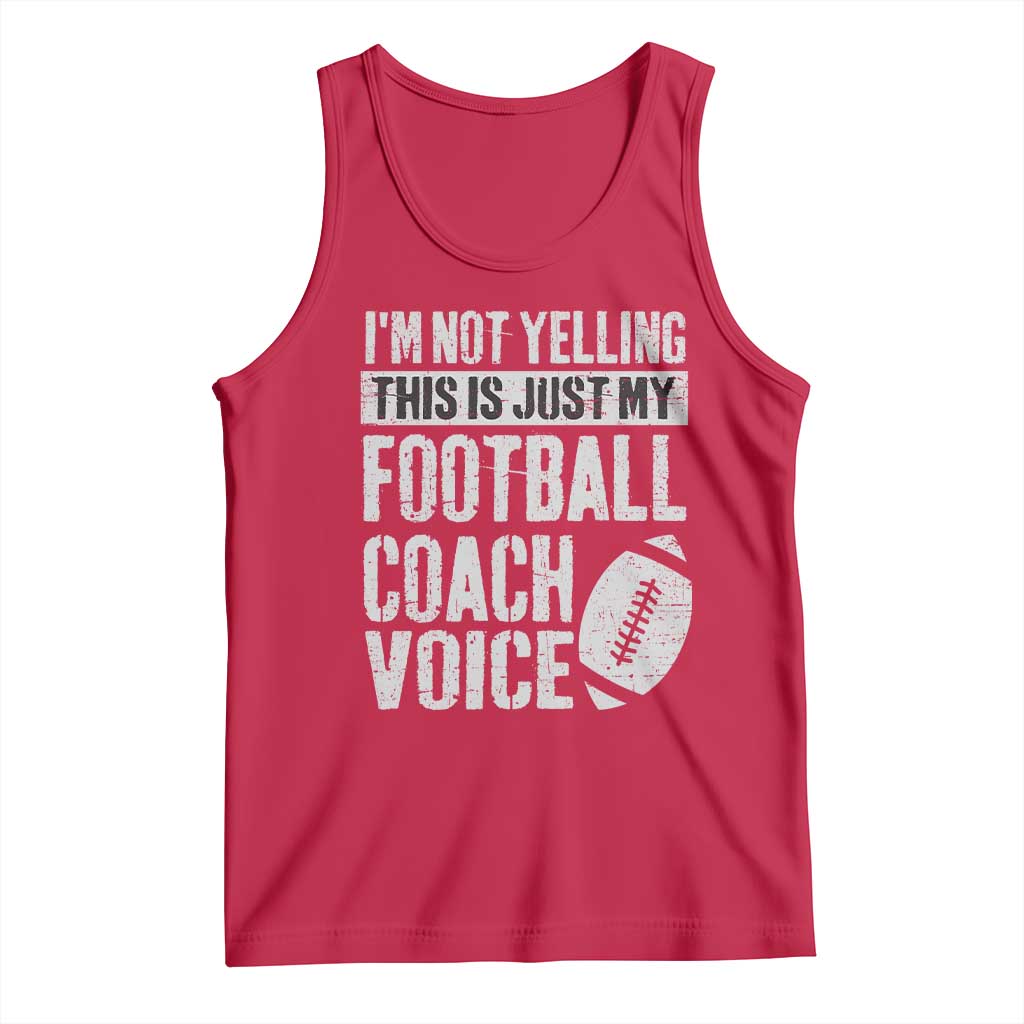 Football Coach Tank Top Cool Distressed Vintage Funny Not Yelling - Wonder Print Shop