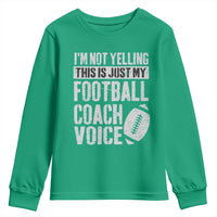 Football Coach Youth Sweatshirt Cool Distressed Vintage Funny Not Yelling - Wonder Print Shop