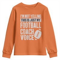 Football Coach Youth Sweatshirt Cool Distressed Vintage Funny Not Yelling - Wonder Print Shop