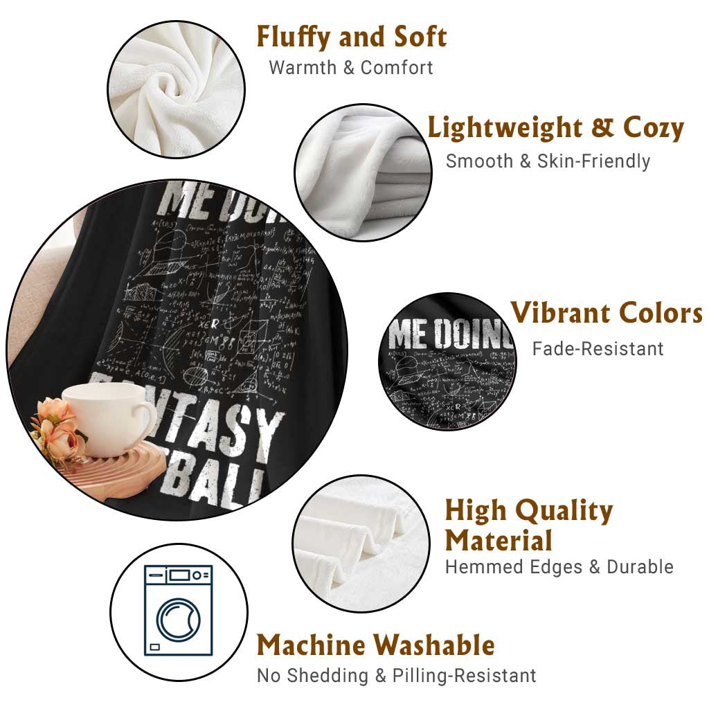 Funny Fantasy Football Throw Blanket Draft Party Commish FFL Vintage Touchdown Season - Wonder Print Shop