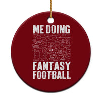 Funny Fantasy Football Ceramic Ornament Draft Party Commish FFL Vintage Touchdown Season - Wonder Print Shop