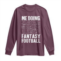 Funny Fantasy Football Long Sleeve Shirt Draft Party Commish FFL Vintage Touchdown Season - Wonder Print Shop