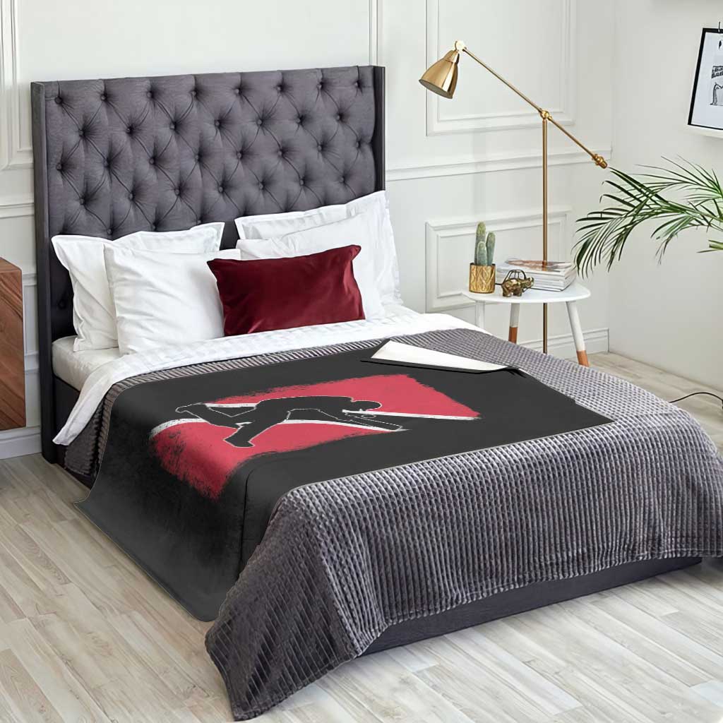 Trinidad and Tobago Cricket Throw Blanket Retro Vintage Sport Trini Trinidadian Flag Cricket Fan