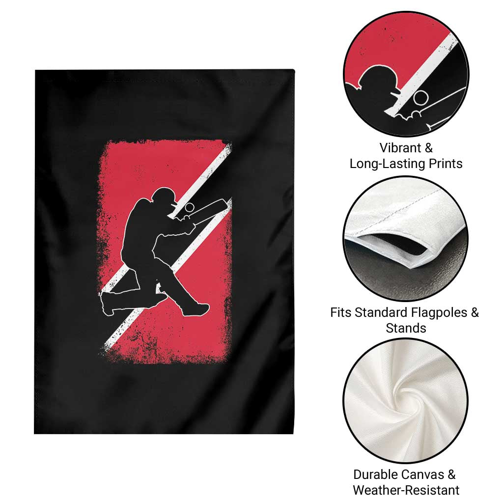 Trinidad and Tobago Cricket Garden Flag Retro Vintage Sport Trini Trinidadian Flag Cricket Fan