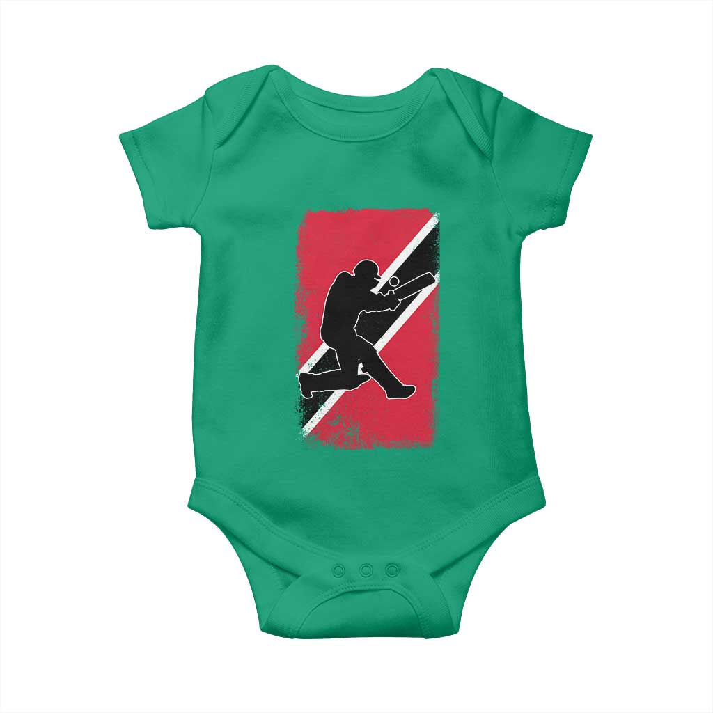 Trinidad and Tobago Cricket Baby Onesie Retro Vintage Sport Trini Trinidadian Flag Cricket Fan