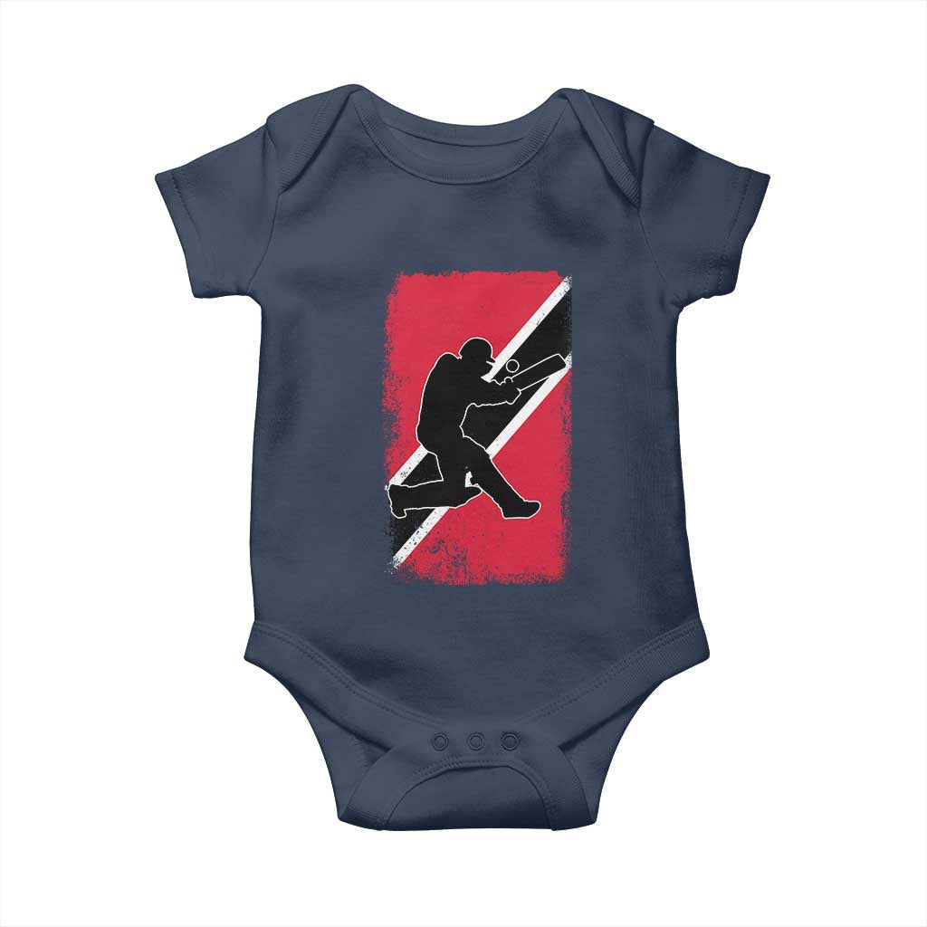 Trinidad and Tobago Cricket Baby Onesie Retro Vintage Sport Trini Trinidadian Flag Cricket Fan