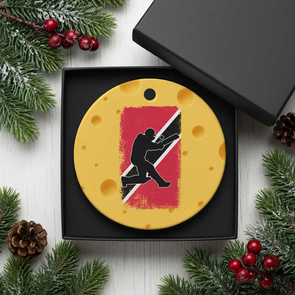 Trinidad and Tobago Cricket Ceramic Ornament Retro Vintage Sport Trini Trinidadian Flag Cricket Fan