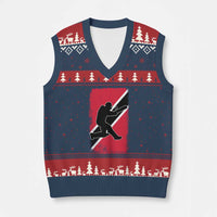 Trinidad and Tobago Cricket V-Neck Knit Sweater Vest Retro Vintage Sport Trini Trinidadian Flag Cricket Fan