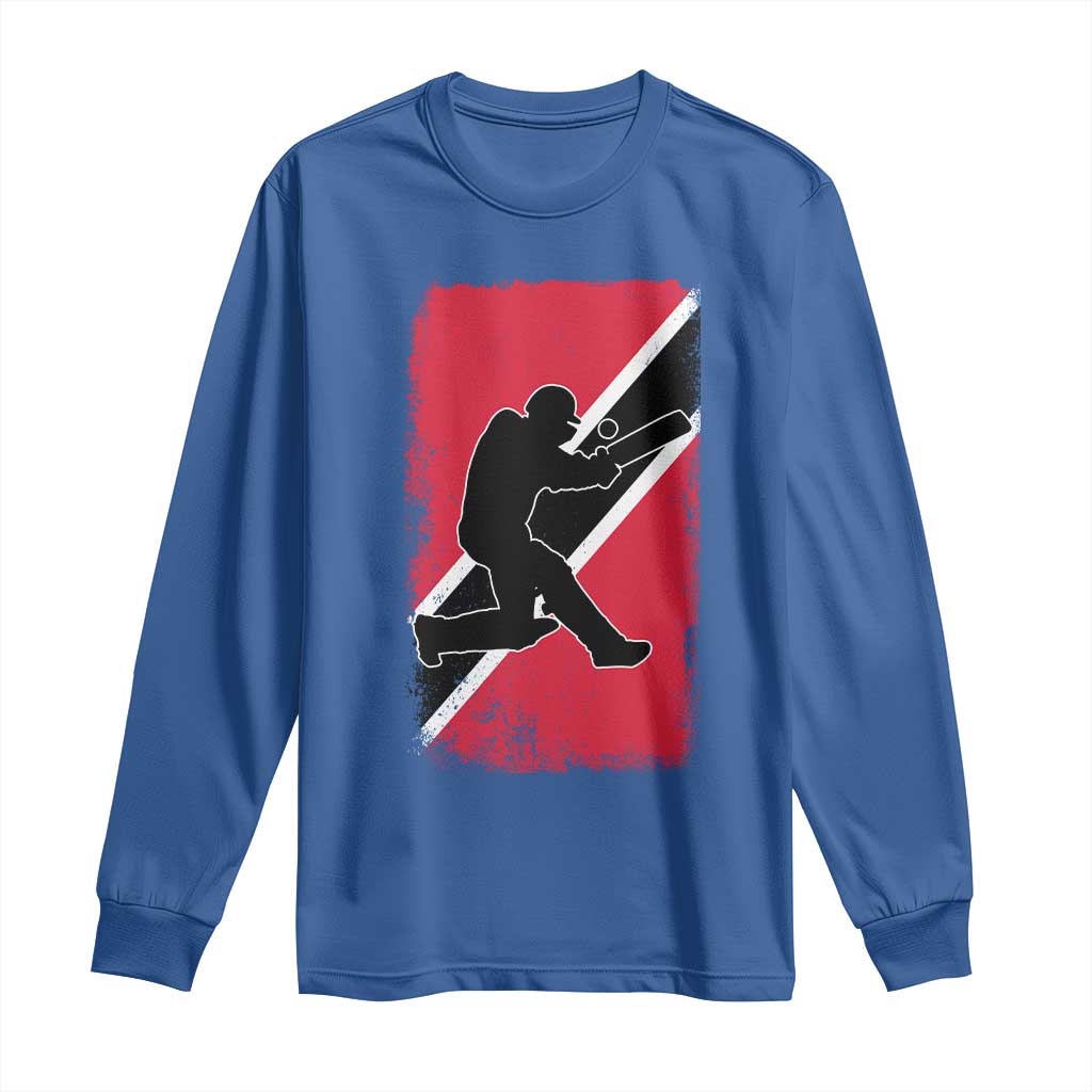Trinidad and Tobago Cricket Long Sleeve Shirt Retro Vintage Sport Trini Trinidadian Flag Cricket Fan