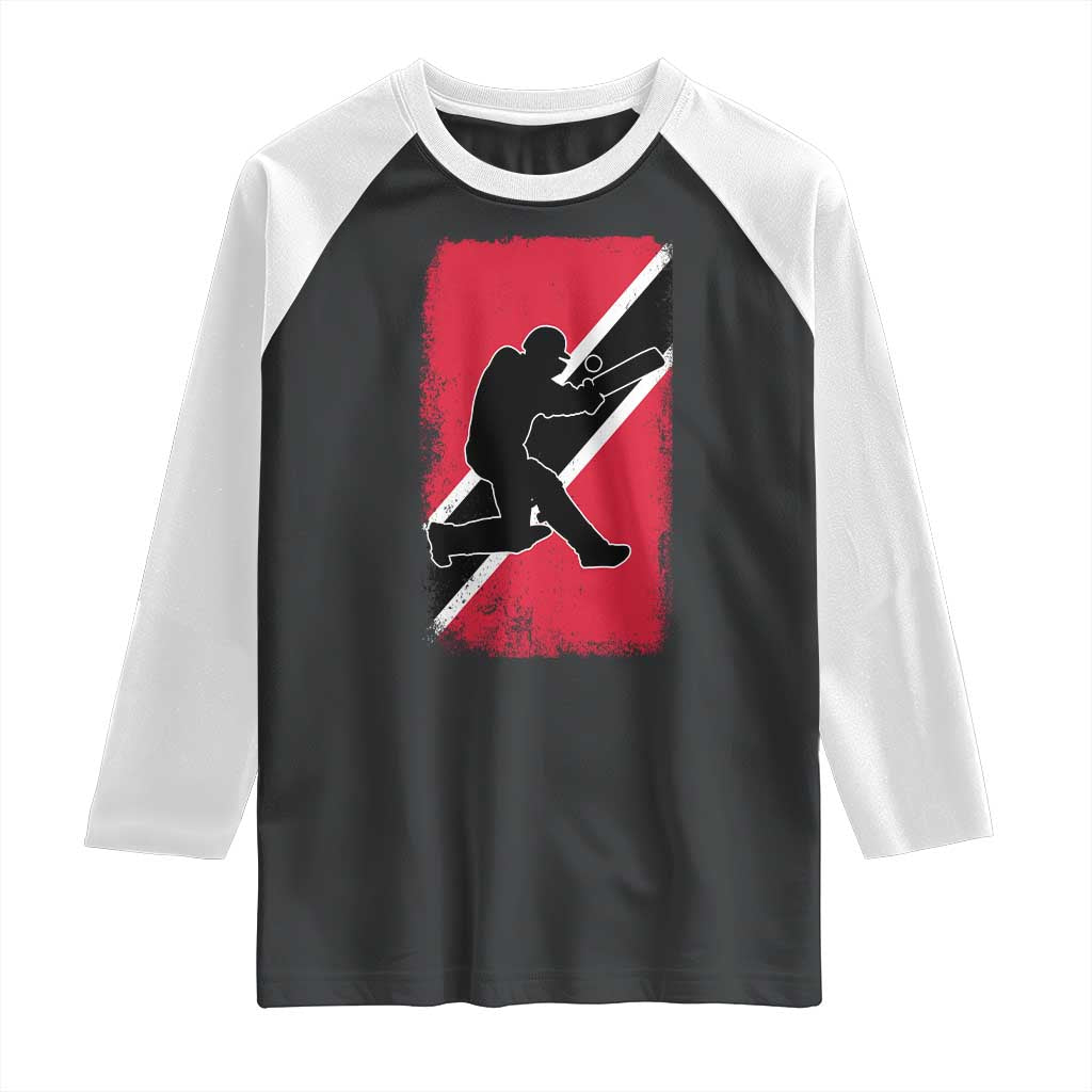 Trinidad and Tobago Cricket Raglan Shirt Retro Vintage Sport Trini Trinidadian Flag Cricket Fan
