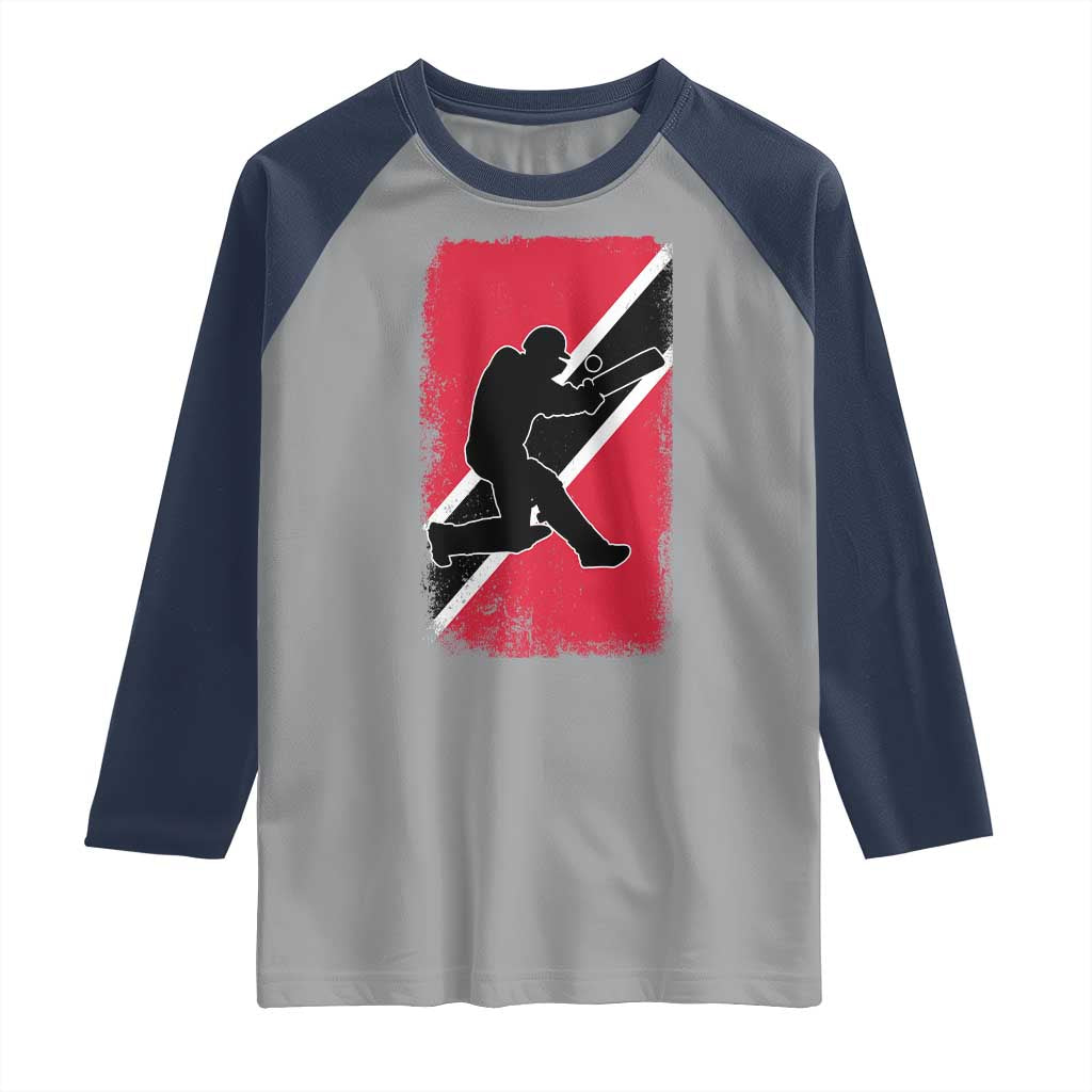 Trinidad and Tobago Cricket Raglan Shirt Retro Vintage Sport Trini Trinidadian Flag Cricket Fan