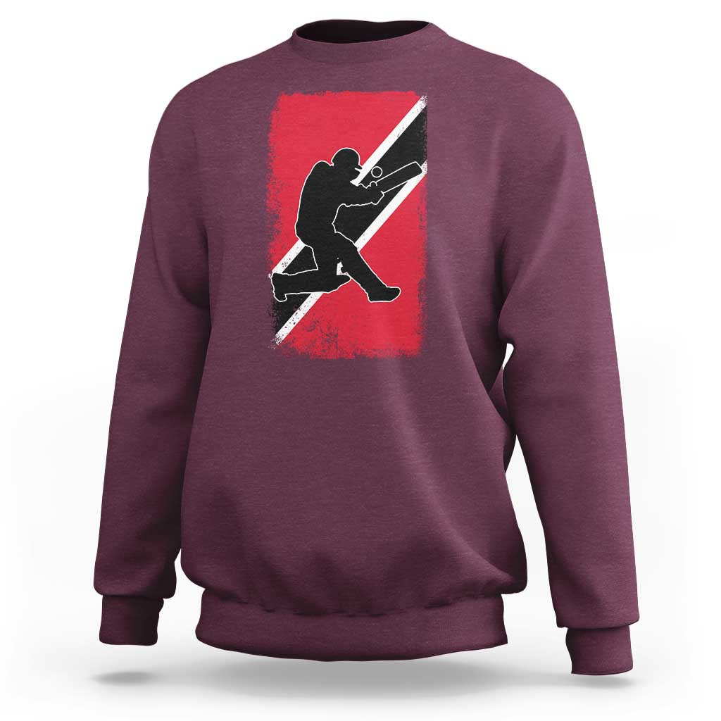 Trinidad and Tobago Cricket Sweatshirt Retro Vintage Sport Trini Trinidadian Flag Cricket Fan