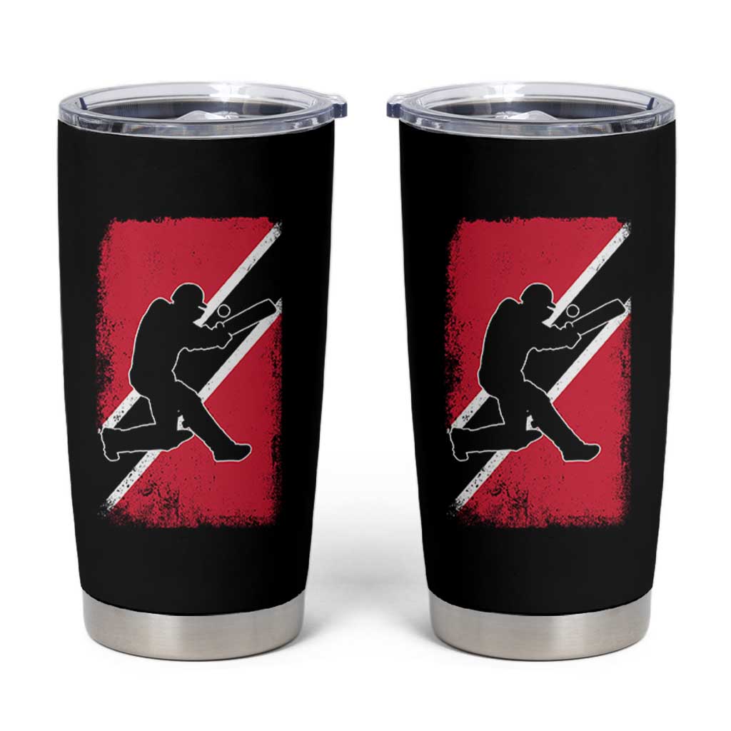 Trinidad and Tobago Cricket Tumbler Cup Retro Vintage Sport Trini Trinidadian Flag Cricket Fan
