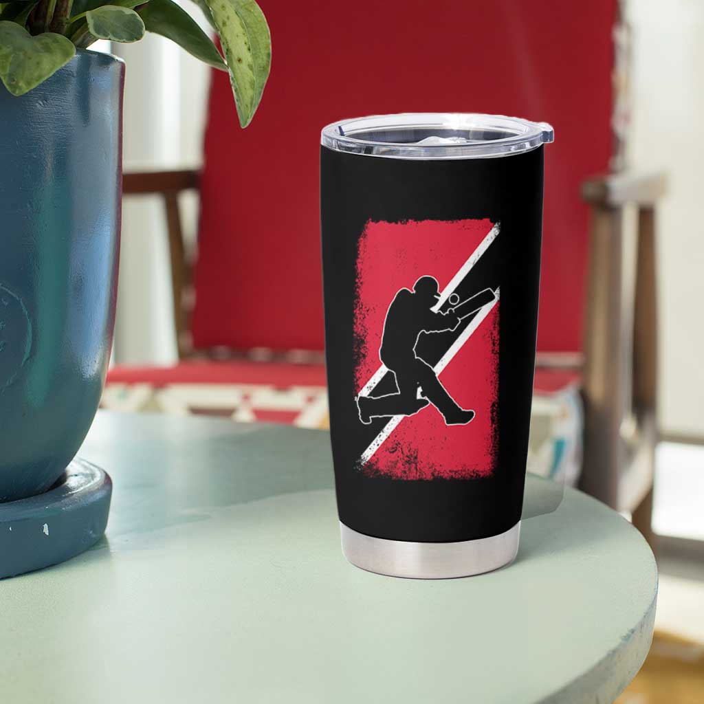 Trinidad and Tobago Cricket Tumbler Cup Retro Vintage Sport Trini Trinidadian Flag Cricket Fan
