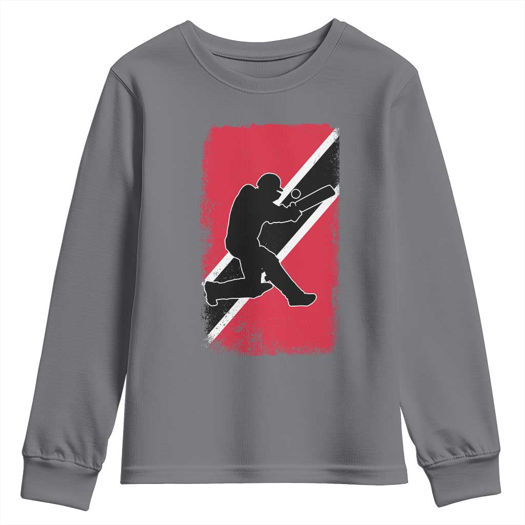 Trinidad and Tobago Cricket Youth Sweatshirt Retro Vintage Sport Trini Trinidadian Flag Cricket Fan
