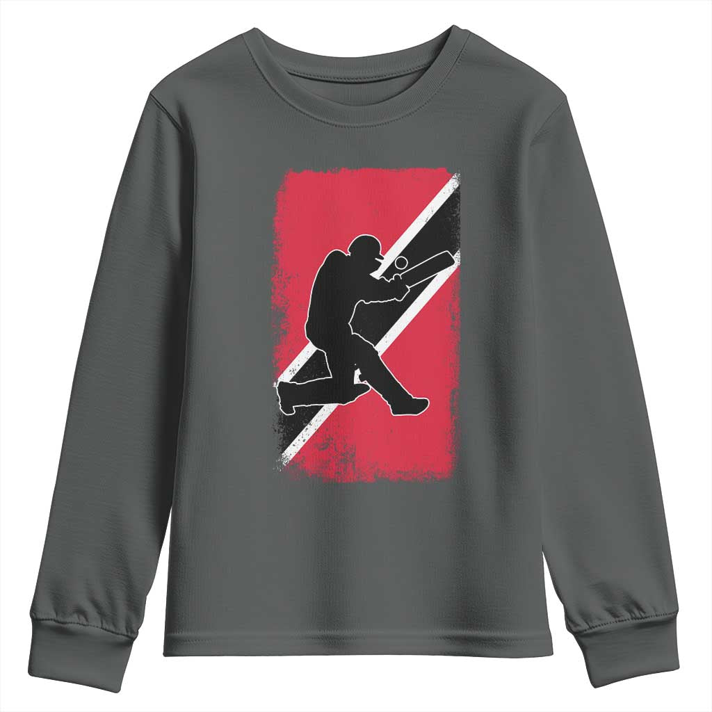 Trinidad and Tobago Cricket Youth Sweatshirt Retro Vintage Sport Trini Trinidadian Flag Cricket Fan