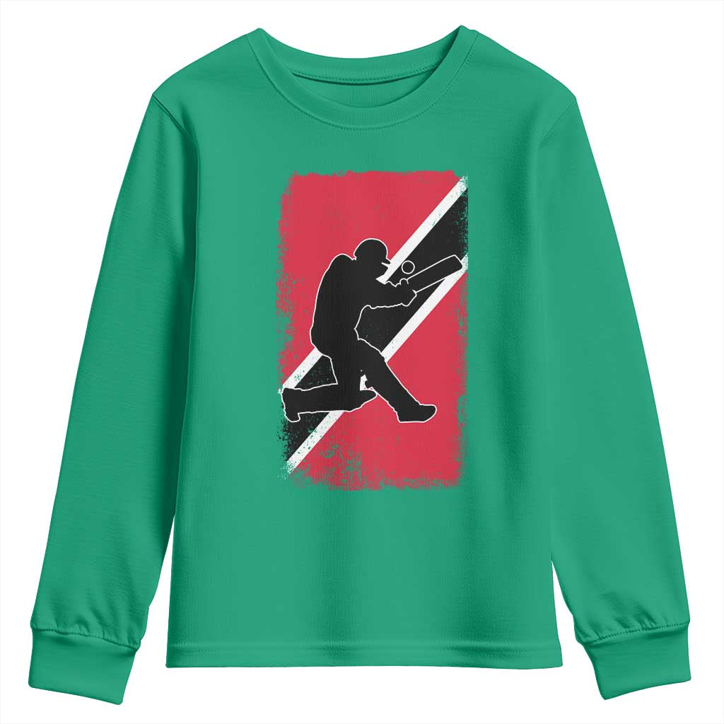 Trinidad and Tobago Cricket Youth Sweatshirt Retro Vintage Sport Trini Trinidadian Flag Cricket Fan
