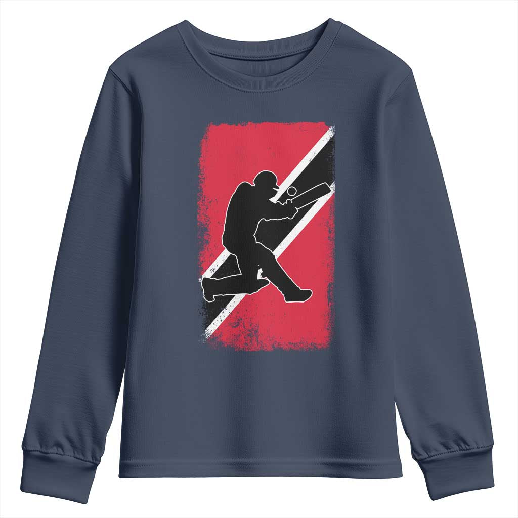 Trinidad and Tobago Cricket Youth Sweatshirt Retro Vintage Sport Trini Trinidadian Flag Cricket Fan