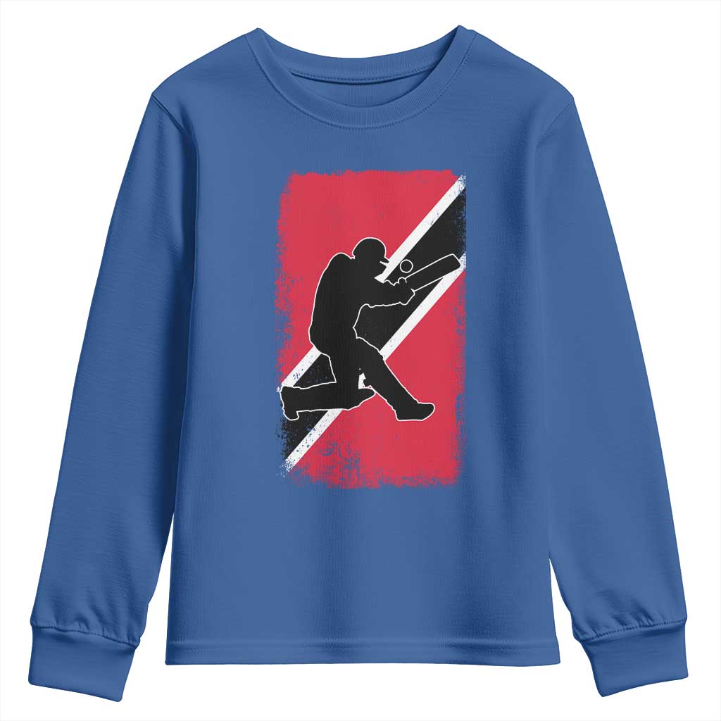 Trinidad and Tobago Cricket Youth Sweatshirt Retro Vintage Sport Trini Trinidadian Flag Cricket Fan