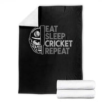 Eat Sleep Cricket Repeat Throw Blanket Retro Vintage Cricket Gifts