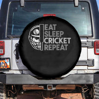 Eat Sleep Cricket Repeat Spare Tire Cover Retro Vintage Cricket Gifts