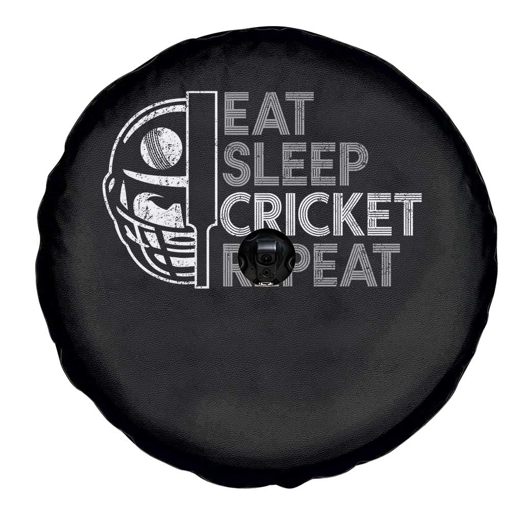 Eat Sleep Cricket Repeat Spare Tire Cover Retro Vintage Cricket Gifts