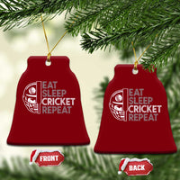 Eat Sleep Cricket Repeat Ceramic Ornament Retro Vintage Cricket Gifts