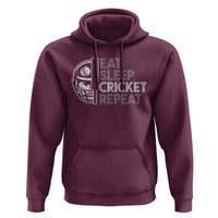 Eat Sleep Cricket Repeat Hoodie Retro Vintage Cricket Gifts