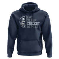 Eat Sleep Cricket Repeat Hoodie Retro Vintage Cricket Gifts
