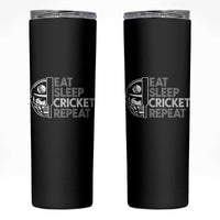 Eat Sleep Cricket Repeat Skinny Tumbler Retro Vintage Cricket Gifts