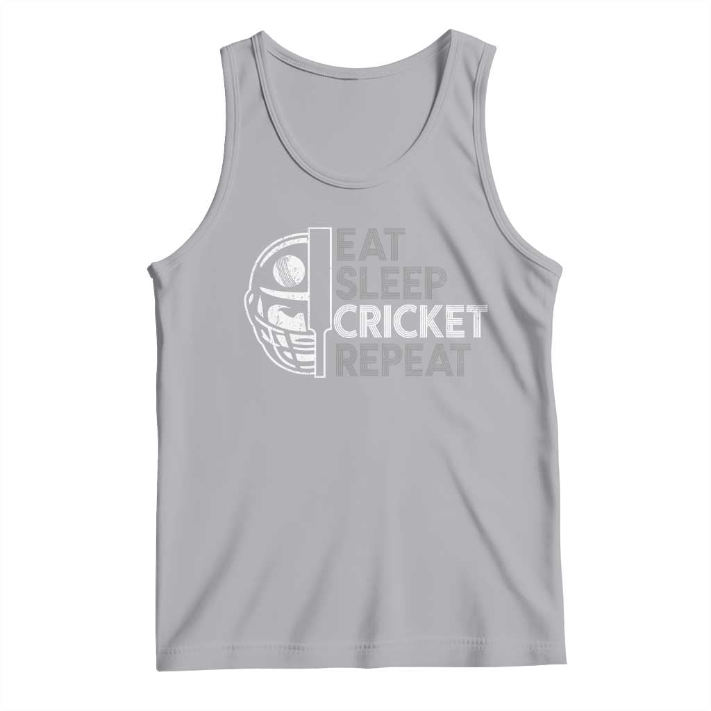 Eat Sleep Cricket Repeat Tank Top Retro Vintage Cricket Gifts
