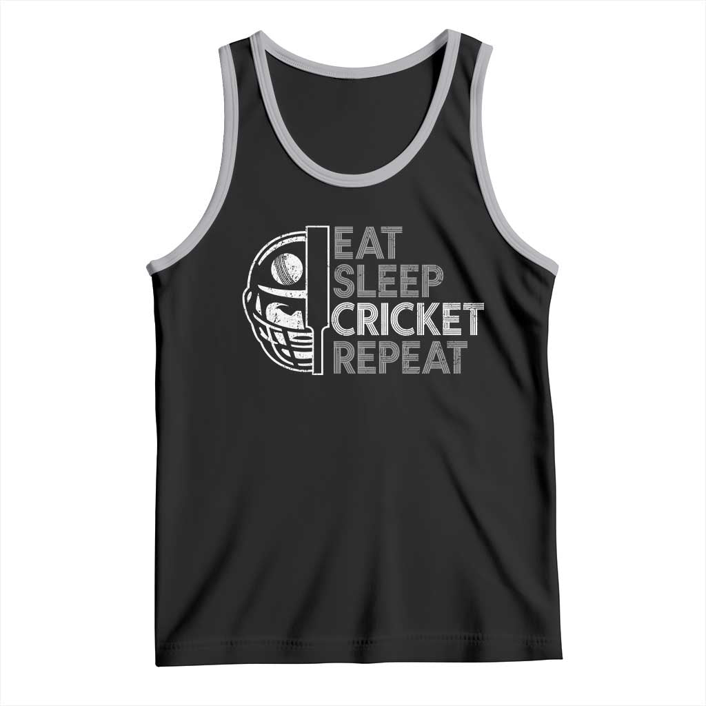 Eat Sleep Cricket Repeat Tank Top Retro Vintage Cricket Gifts