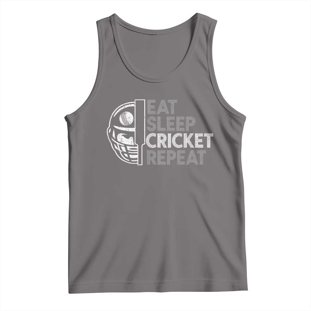 Eat Sleep Cricket Repeat Tank Top Retro Vintage Cricket Gifts