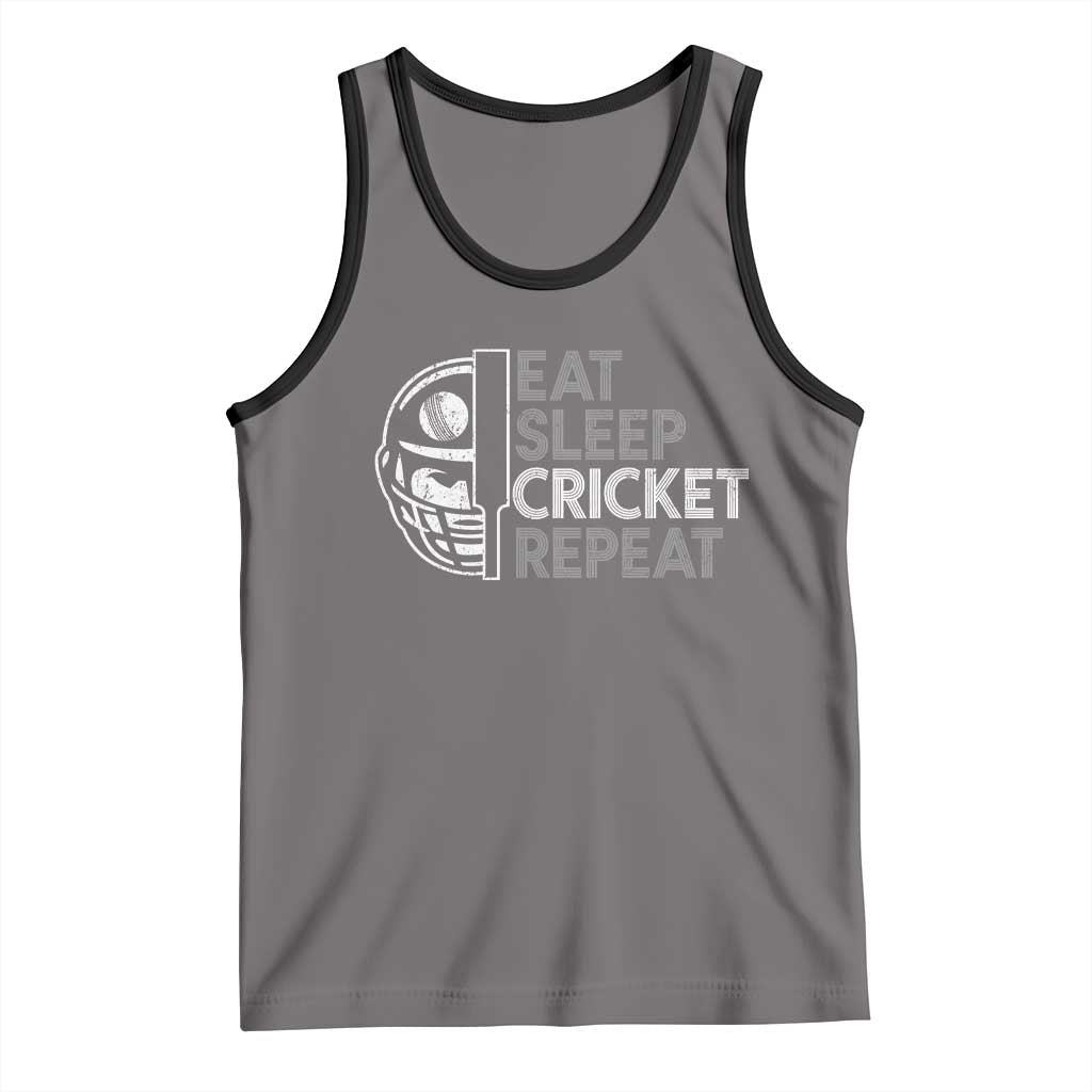 Eat Sleep Cricket Repeat Tank Top Retro Vintage Cricket Gifts