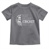 Eat Sleep Cricket Repeat Toddler T Shirt Retro Vintage Cricket Gifts