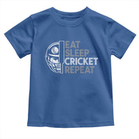 Eat Sleep Cricket Repeat Toddler T Shirt Retro Vintage Cricket Gifts