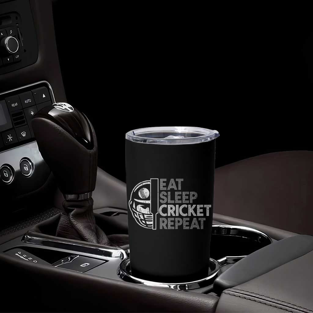 Eat Sleep Cricket Repeat Tumbler Cup Retro Vintage Cricket Gifts