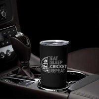 Eat Sleep Cricket Repeat Tumbler Cup Retro Vintage Cricket Gifts