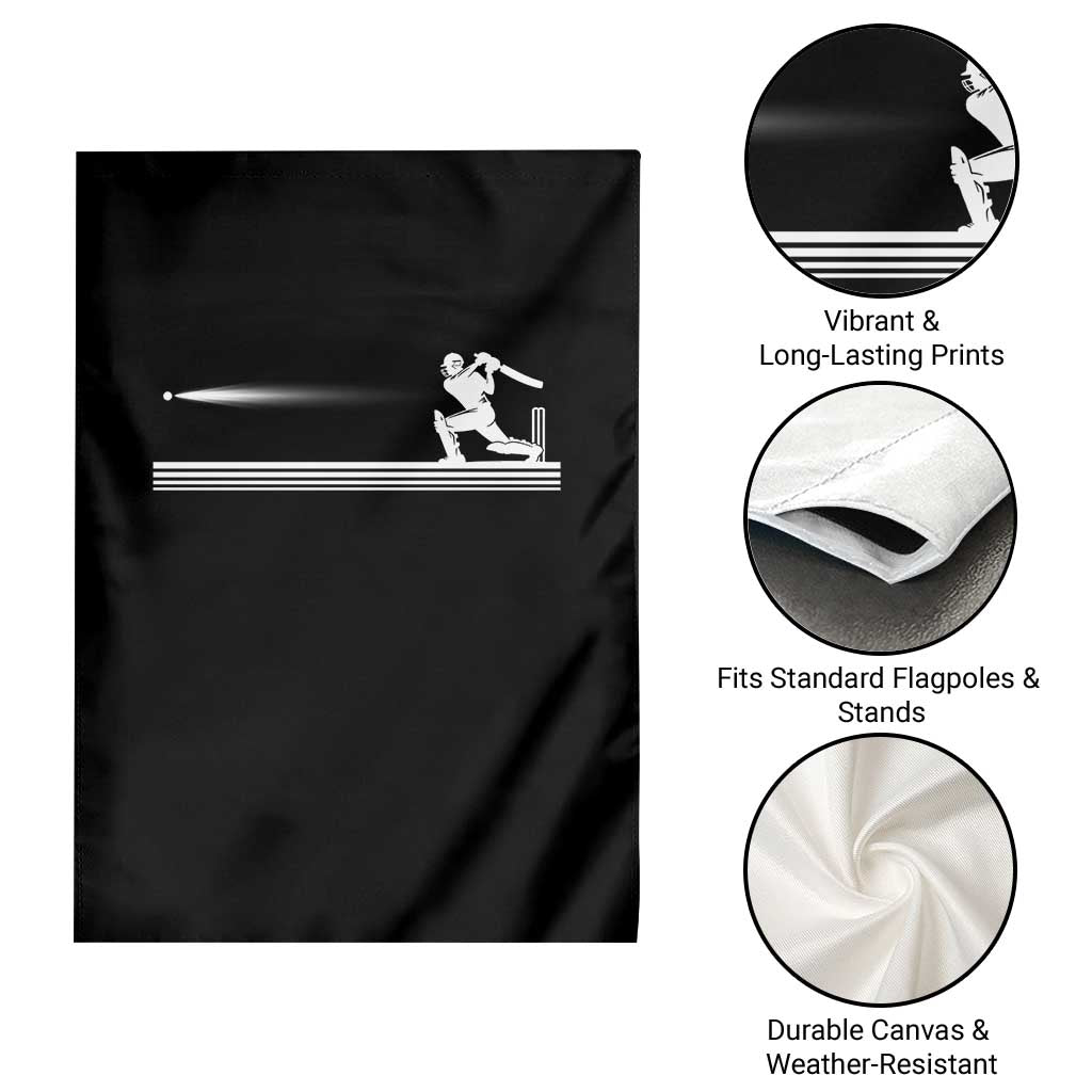 Cricket Player Garden Flag Powerful Batsman Shot Cricket Gifts