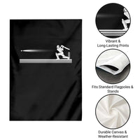 Cricket Player Garden Flag Powerful Batsman Shot Cricket Gifts