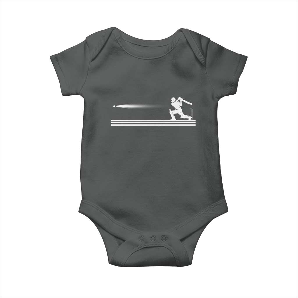 Cricket Player Baby Onesie Powerful Batsman Shot Cricket Gifts