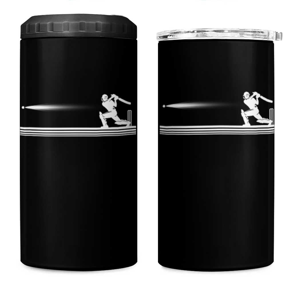 Cricket Player 4 in 1 Can Cooler Tumbler Powerful Batsman Shot Cricket Gifts