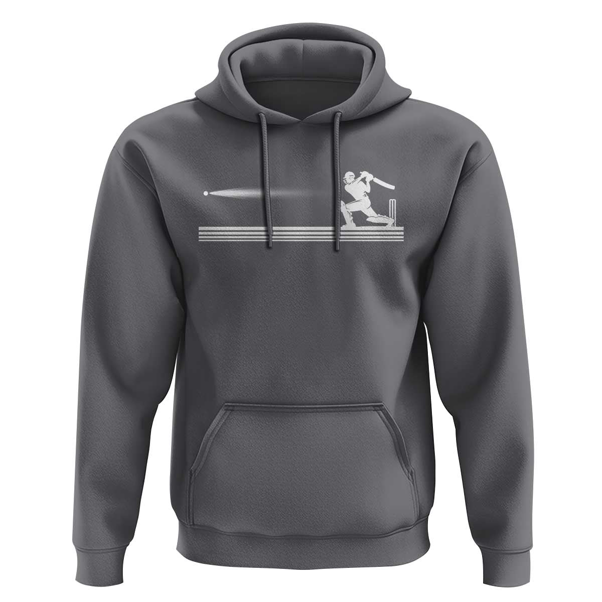 Cricket Player Hoodie Powerful Batsman Shot Cricket Gifts