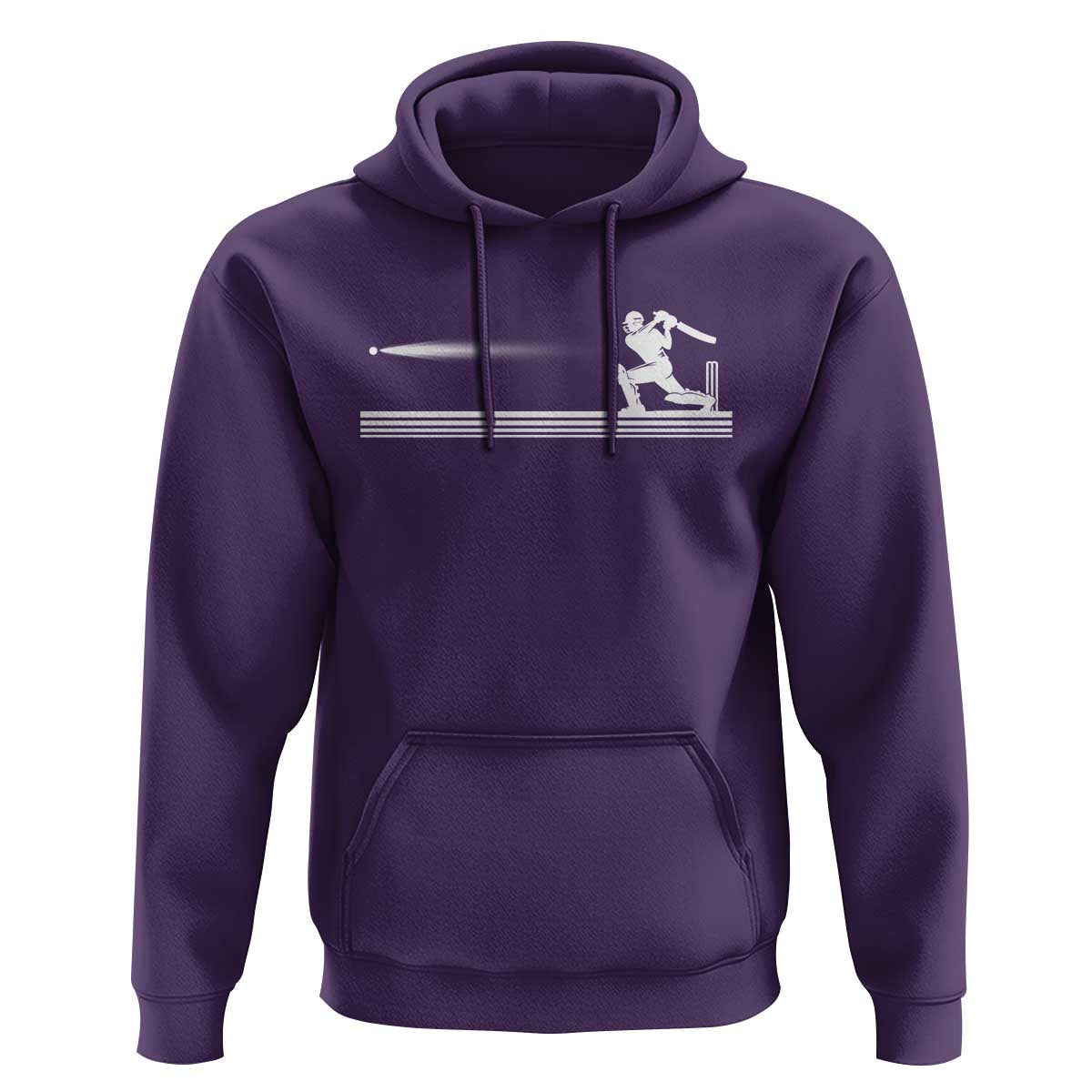 Cricket Player Hoodie Powerful Batsman Shot Cricket Gifts