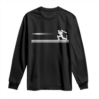 Cricket Player Long Sleeve Shirt Powerful Batsman Shot Cricket Gifts