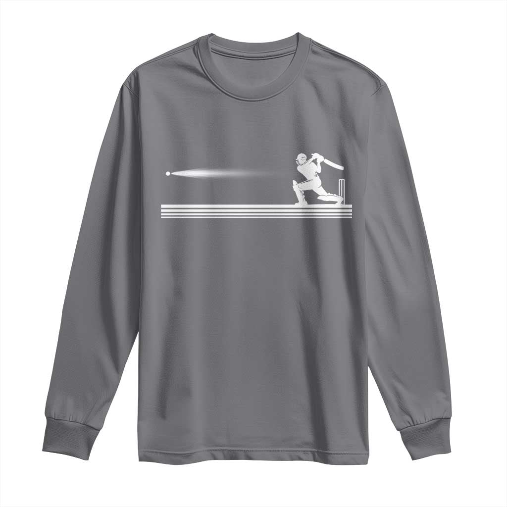 Cricket Player Long Sleeve Shirt Powerful Batsman Shot Cricket Gifts
